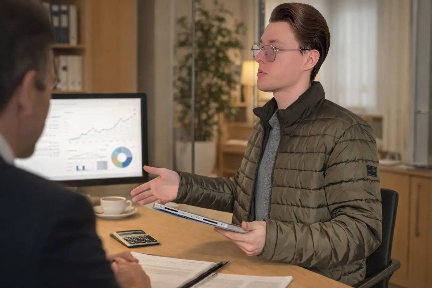 Finanzberatung am Tisch